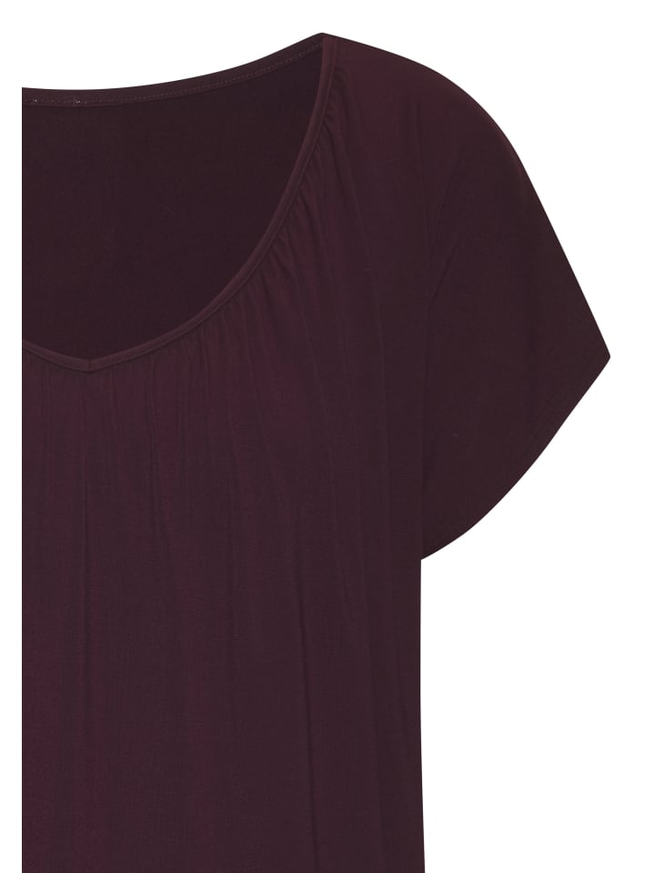 LASCANA Kurzarmshirt in aubergine, schwarz günstig kaufen