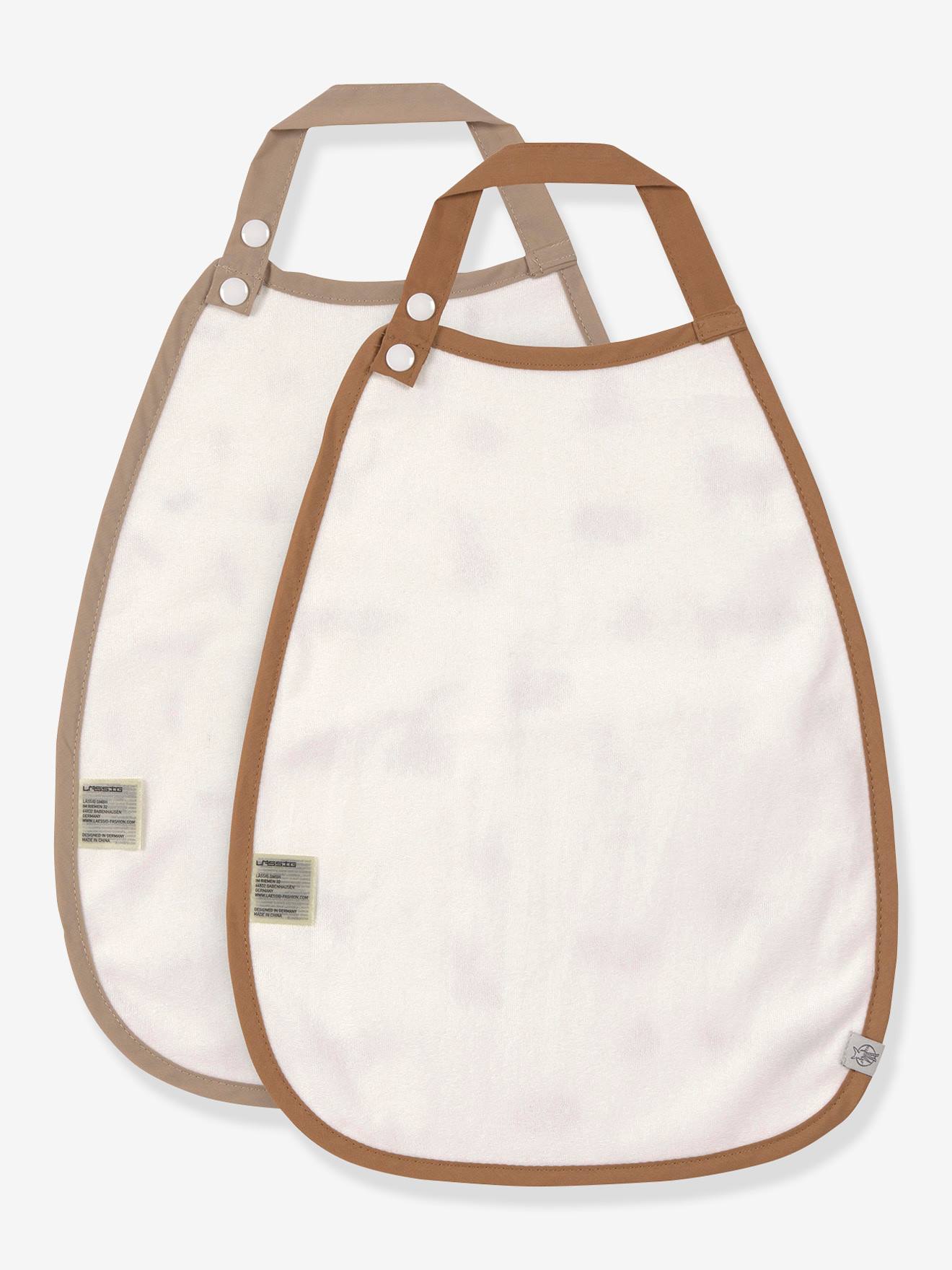 Lot de 2 bavoirs en coton bio Medium Drop Little Mateis LÄSSIG bleu royale
