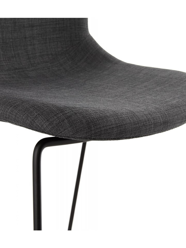 KADIMA DESIGN Barhocker Sitz 75 cm Metall Textilien | Industrial Chic Stil in Anthrazit günstig kaufen onesize