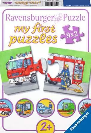 Kinderpuzzle ab 2 Jahren - Einsatzfahrzeuge - 2 Teile