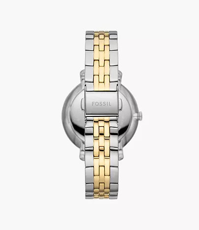 Fossil Uhr Jacqueline Multifunktionswerk Sonne Mond Edelstahl Bicolor