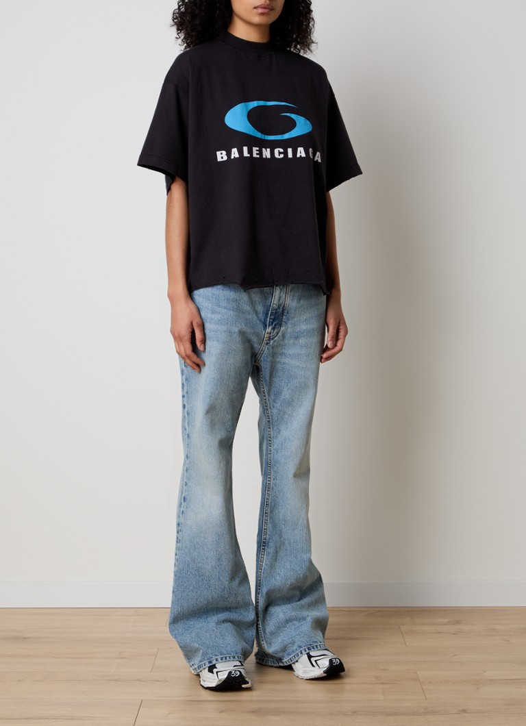 Tricou Balenciaga cu logo imprimat