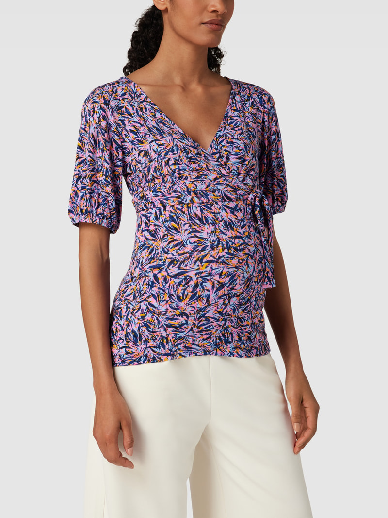 Umstands-T-Shirt in Wickel-Optik Modell 'Wanessa' in pink