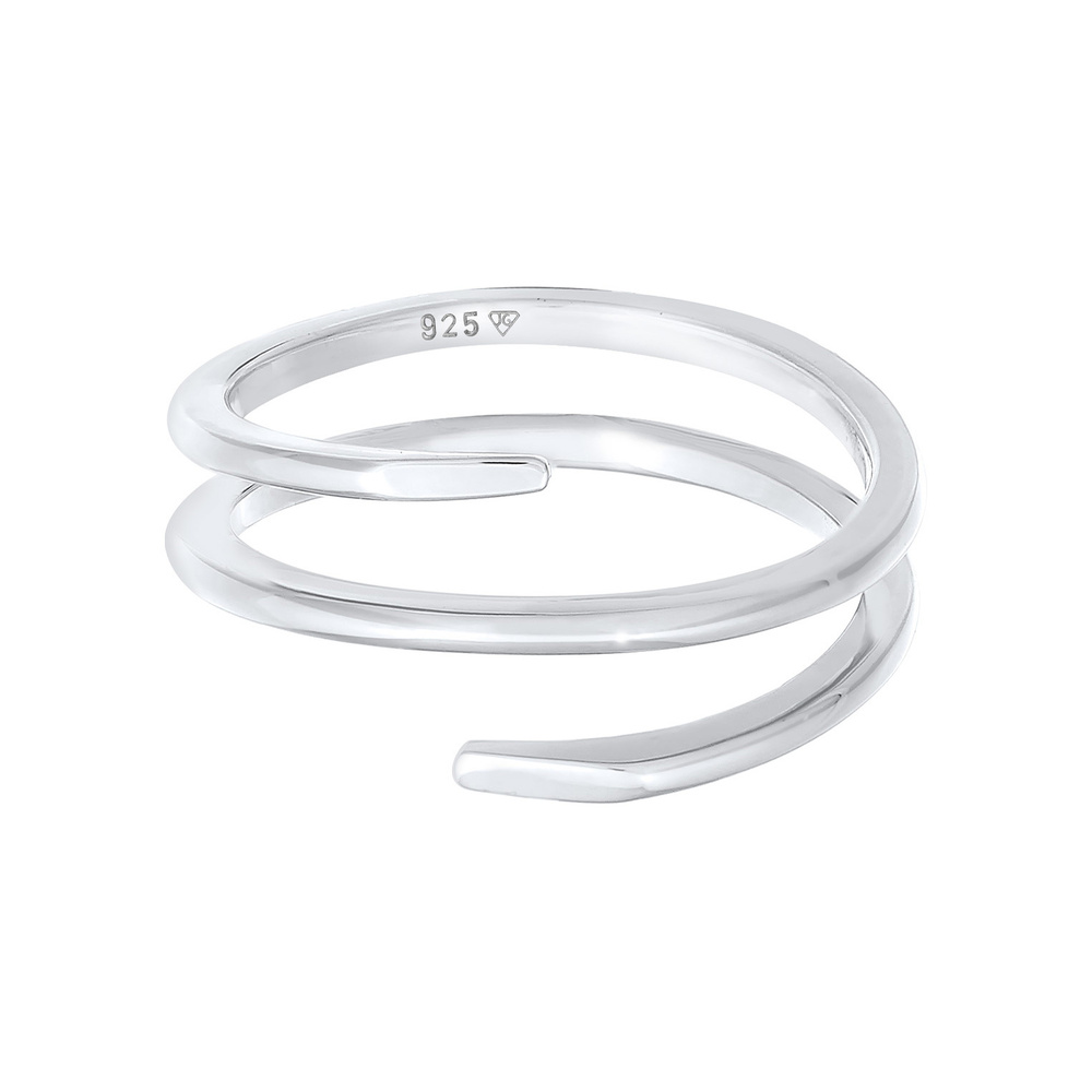 Elli Elli Bague Femmes Enroulement Torsadé Filigrane Tendance en Argent Sterling 925 Bague