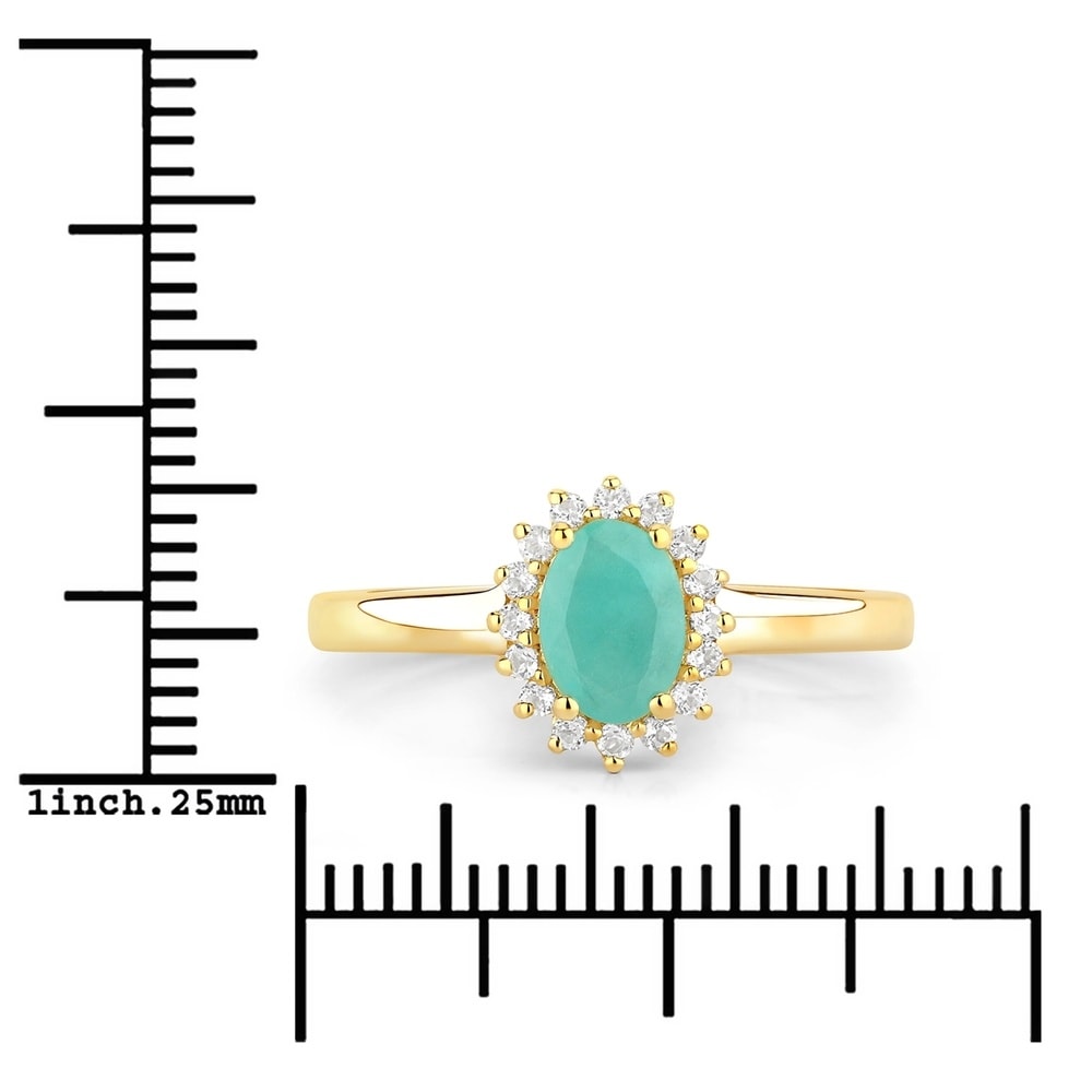 Rafaela Donata Bague Argent sterling Emeraude en Or jaune Bague