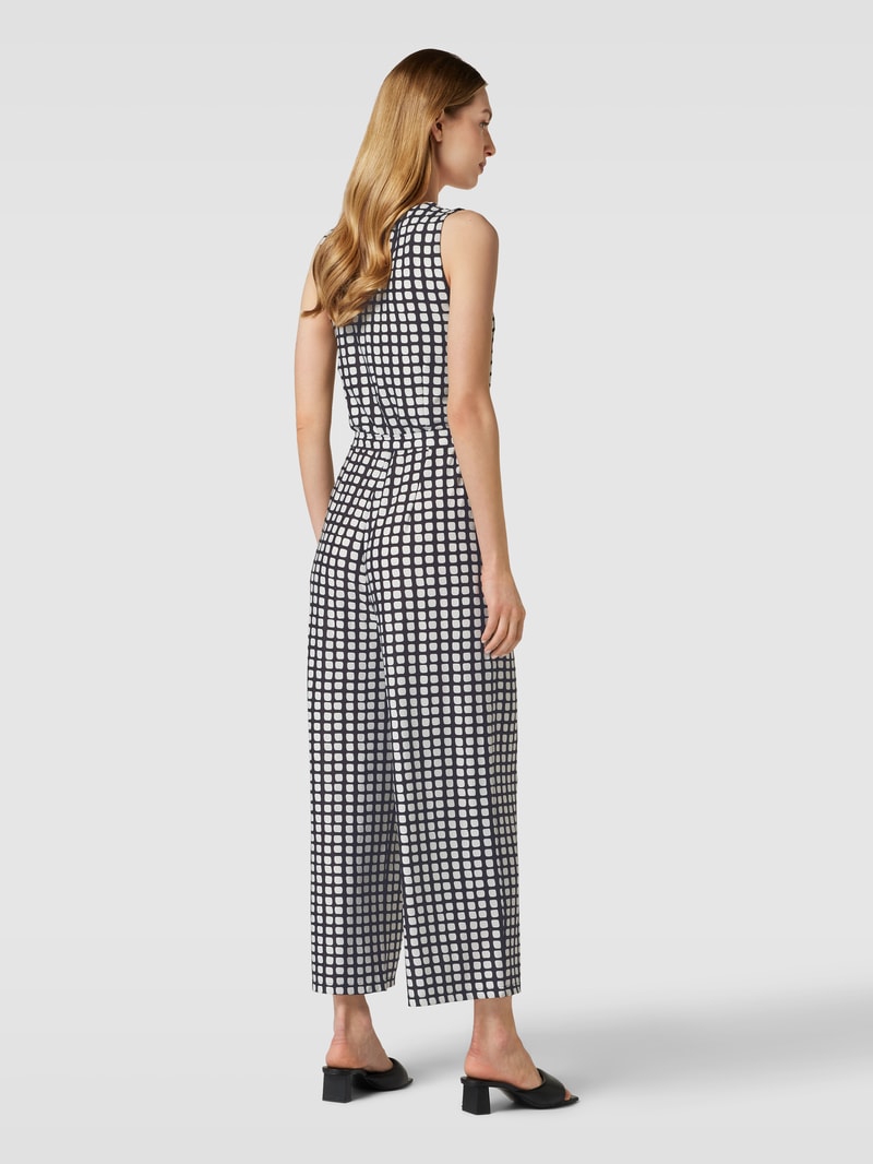 Jumpsuit mit Allover-Muster in schwarz