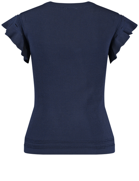Stricktop mit Rüschenärmeln
