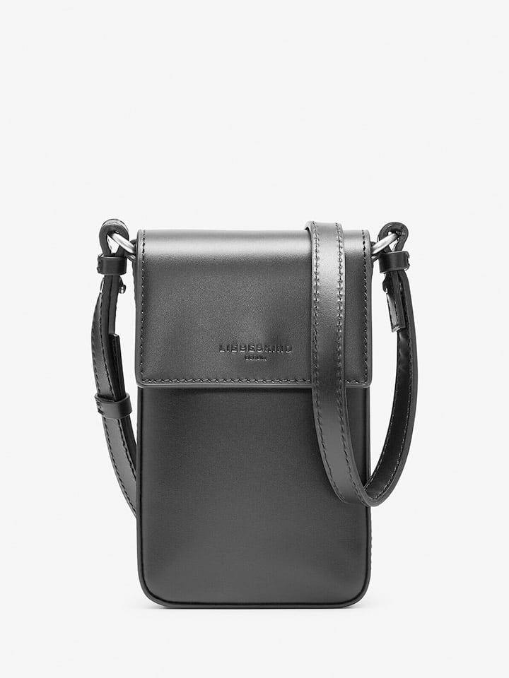 LIEBESKIND BERLIN Leder-Handytasche in Schwarz - (B)10 x (H)16 x (T)2 cm günstig kaufen onesize