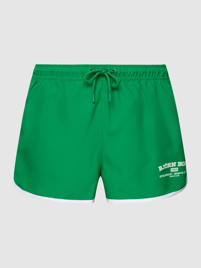 Badehose mit Tunnelzug Modell 'BORG RETRO' in grün