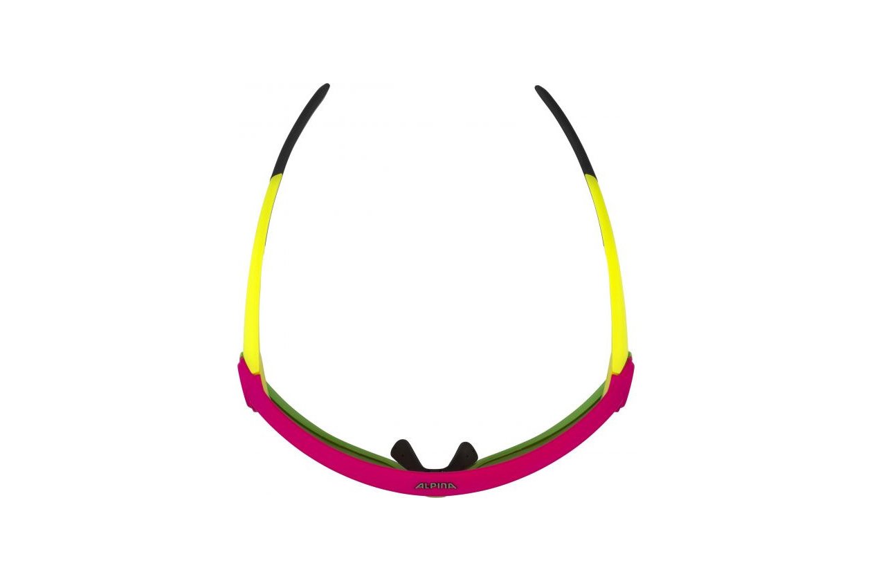 Alpina 5W1NG Q pink-green-yellow matt / silver mirror lens