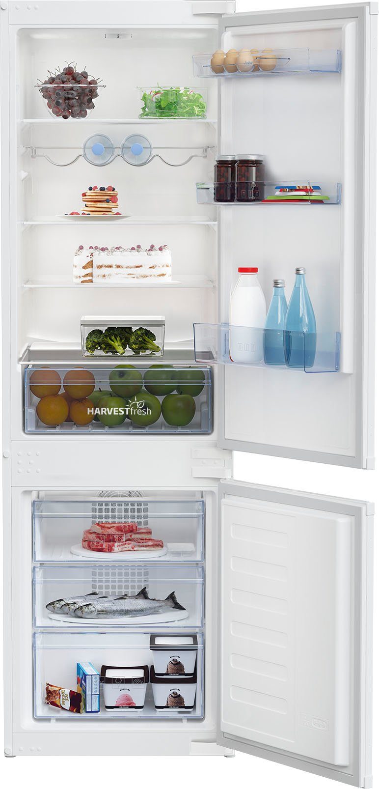 BEKO Einbaukühlgefrierkombination BCHA275K4SN, 177,5 cm hoch, 54 cm breit