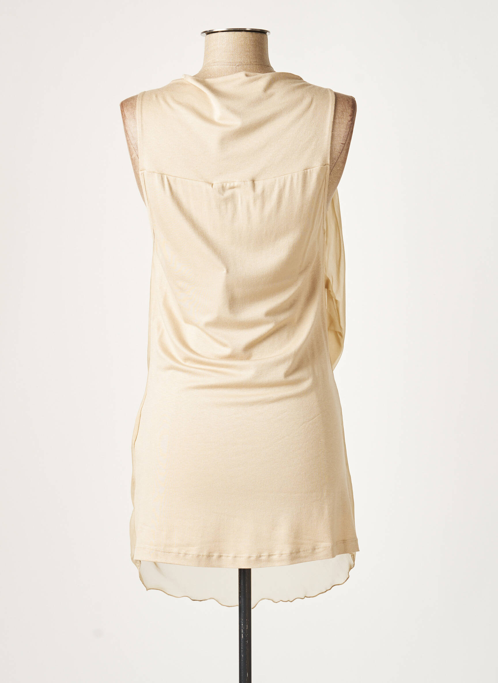 Lauren Vidal Tuniquesansmanche Femme couleur beige