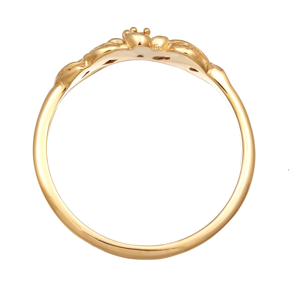 Elli Elli Bague Femmes Fleur Floral avec rubis synthétique en argent sterling 925 plaq Bague