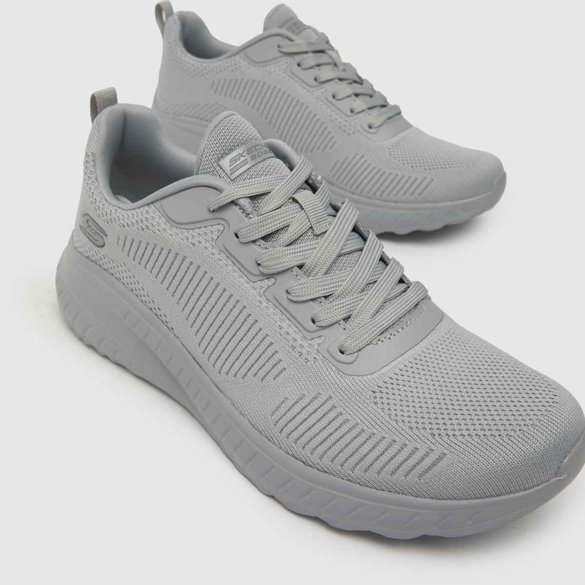SKECHERS – Bobs Sport Squad Chaos – Ljusgrå träningsskor