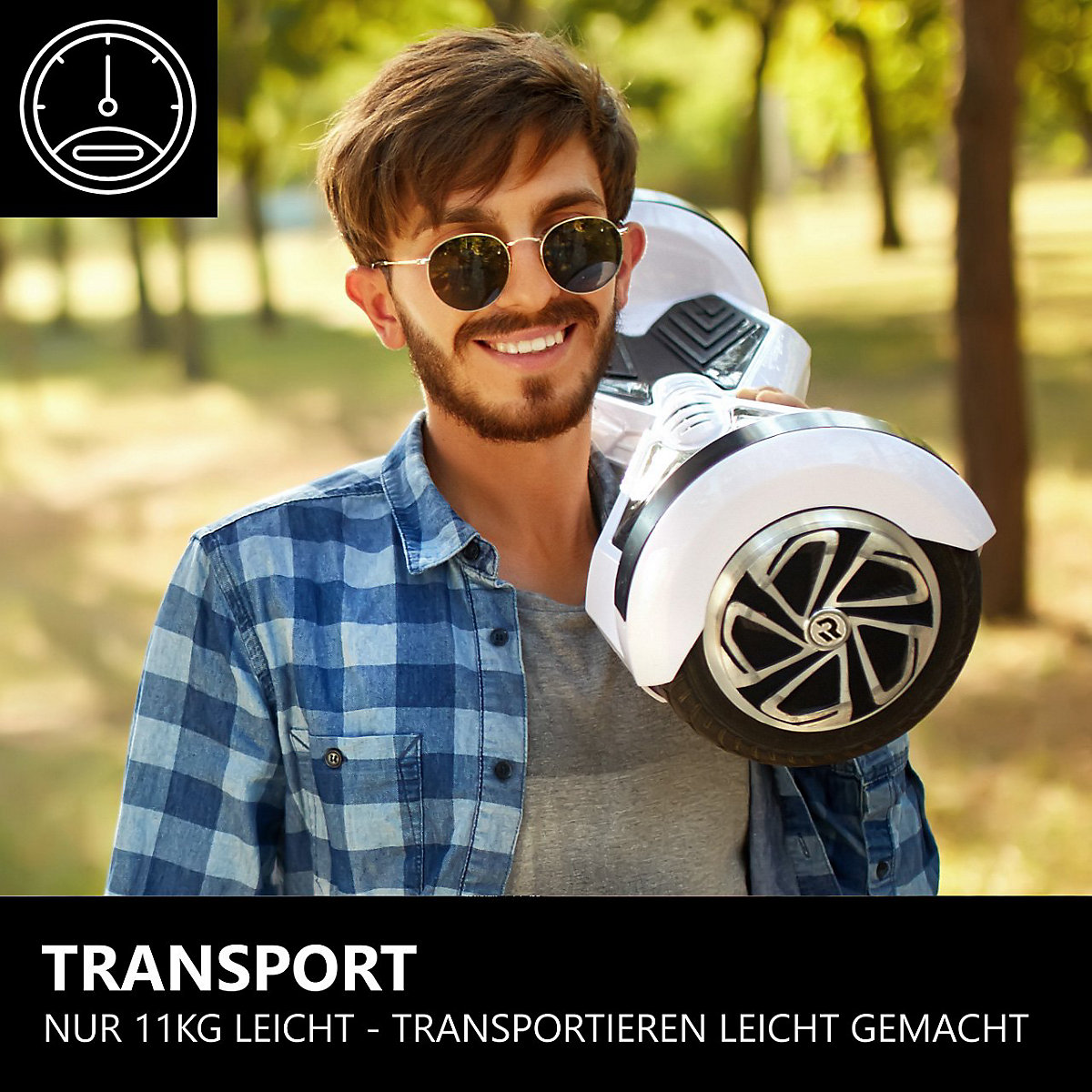 Kinder Elektrofahrzeuge E-Balance Hoverboard W2 - 8 Zoll - 700 W - 15 km/h - App