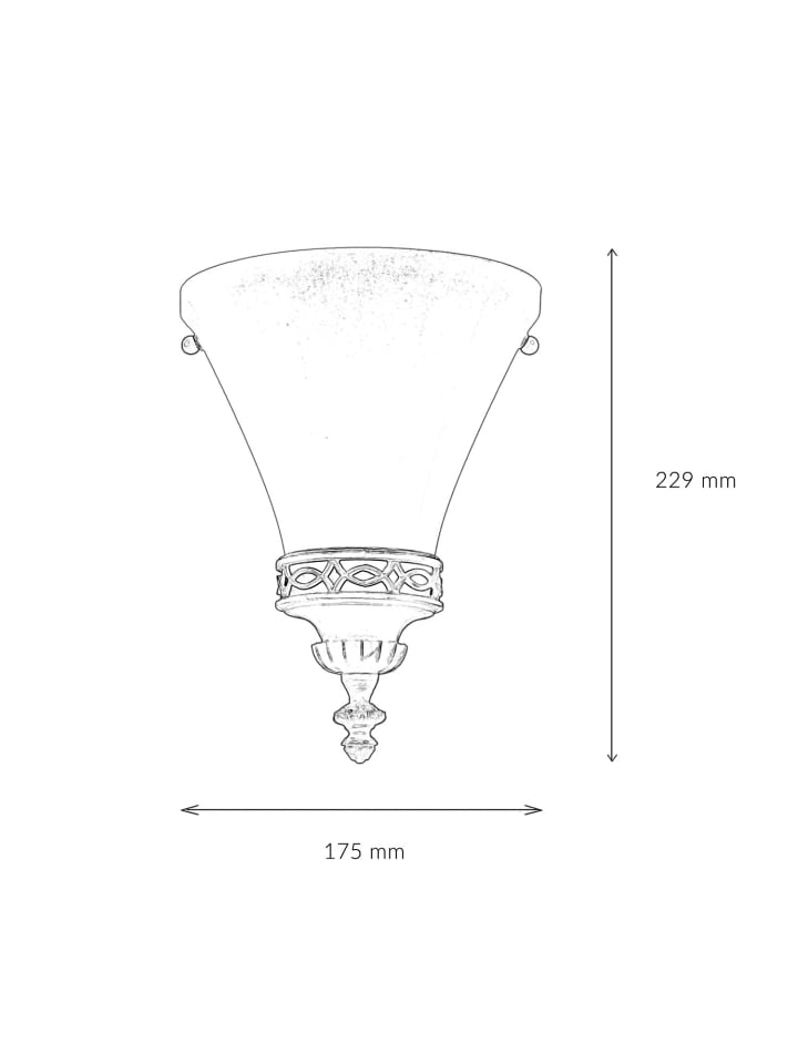 Licht-Erlebnisse Wandlampe in Walnuss Creme günstig kaufen onesize