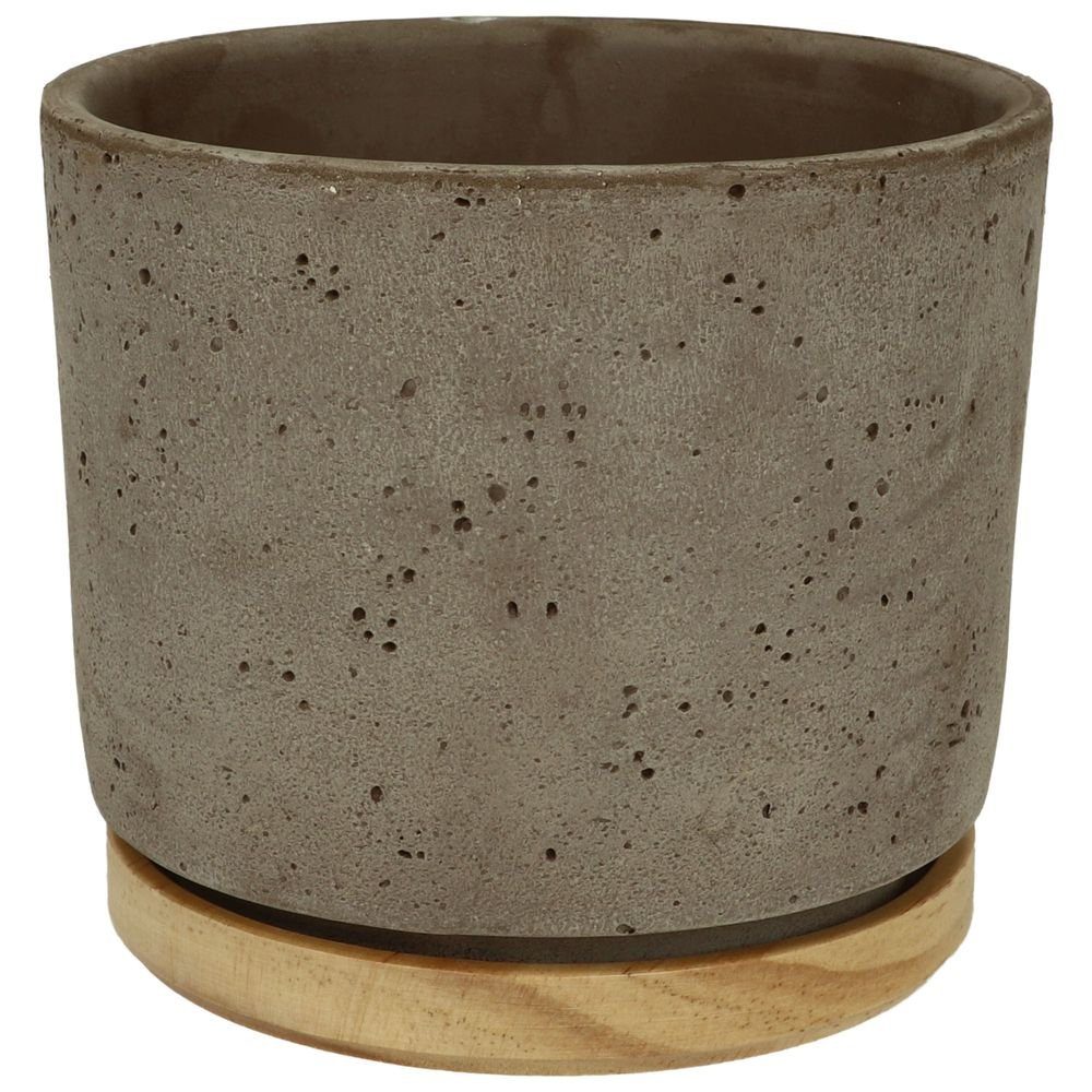 Heimwerkercenter Übertopf SK - Soendgen Keramikübertopf Serie Paros DELUX ø14 cm, sandgrau, hochwertiges Wohnambiente