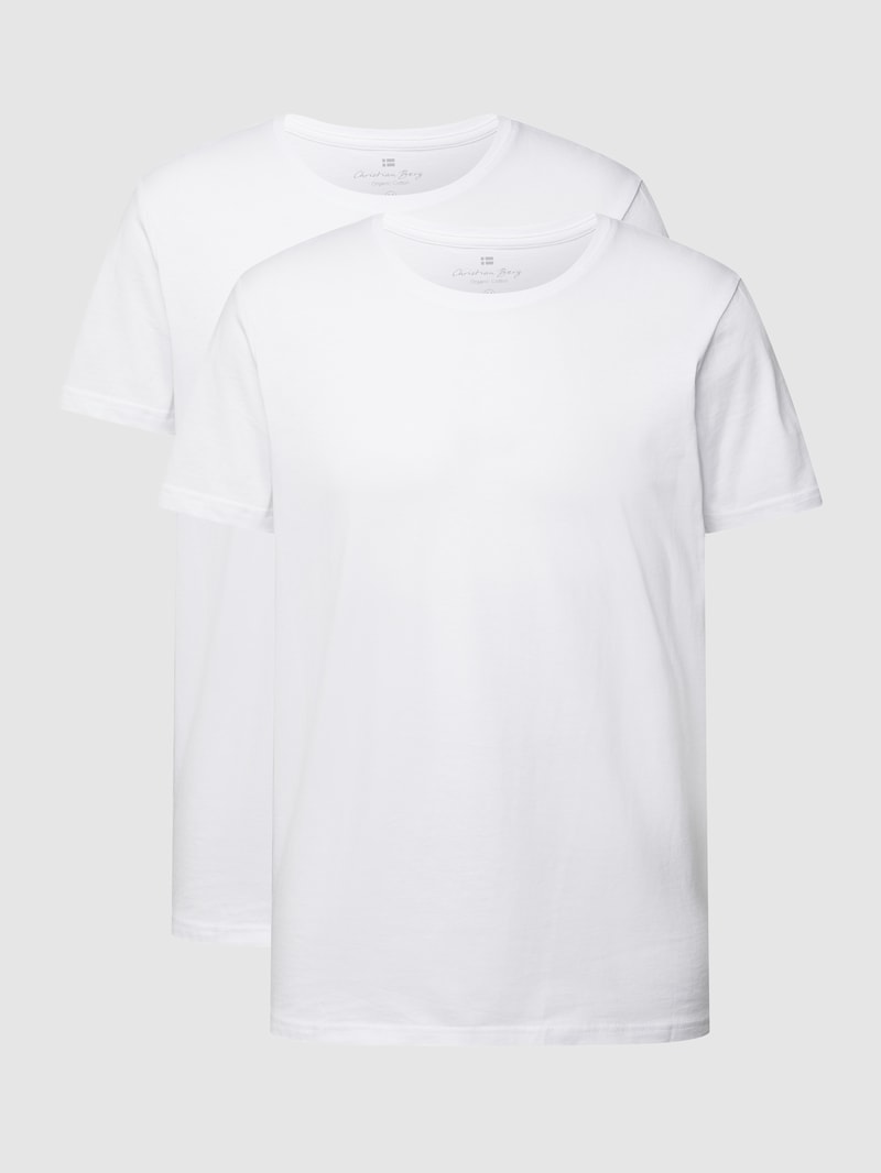 T-Shirt aus Bio-Baumwolle im 2er-Pack in weiß