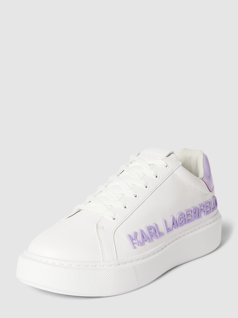 Sneaker mit Label-Design Modell 'MAXI KUP' in weiß