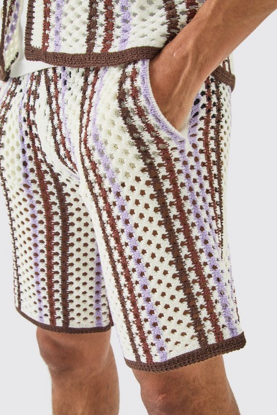 Lockere gestreifte Shorts