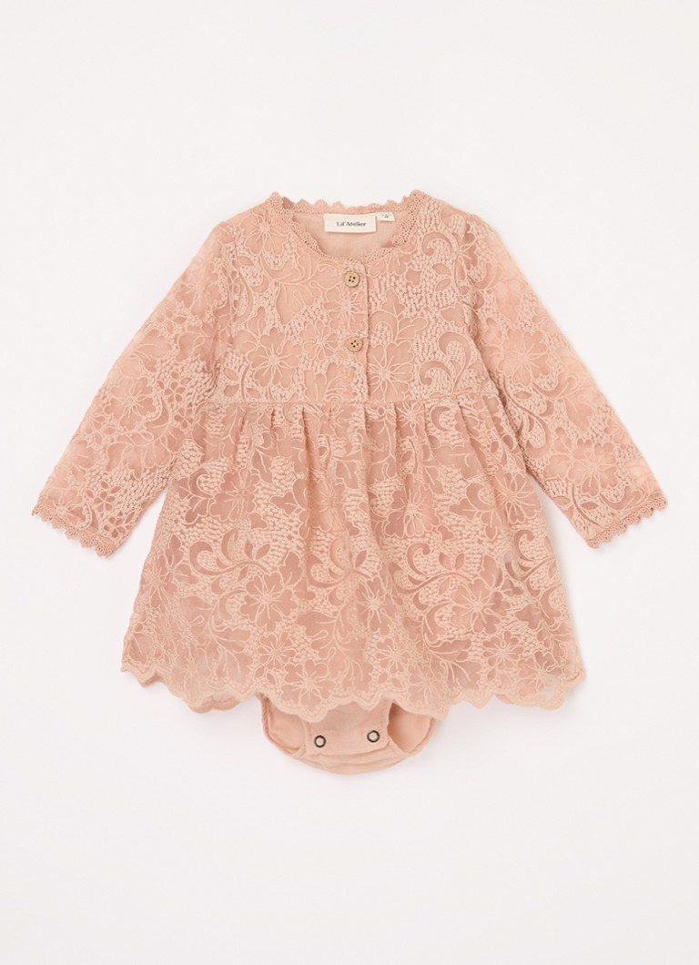 Rochie-tunică scurtă Lil' Atelier NBFRoseli din amestec de bumbac organic