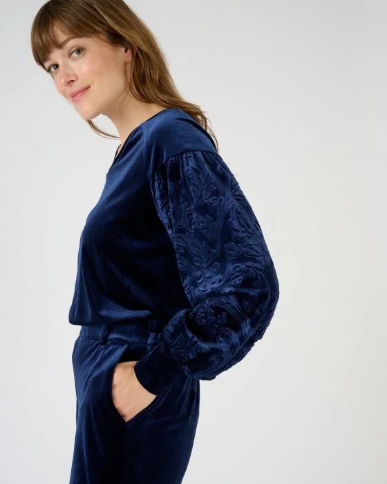 T-shirt chic en maille velours