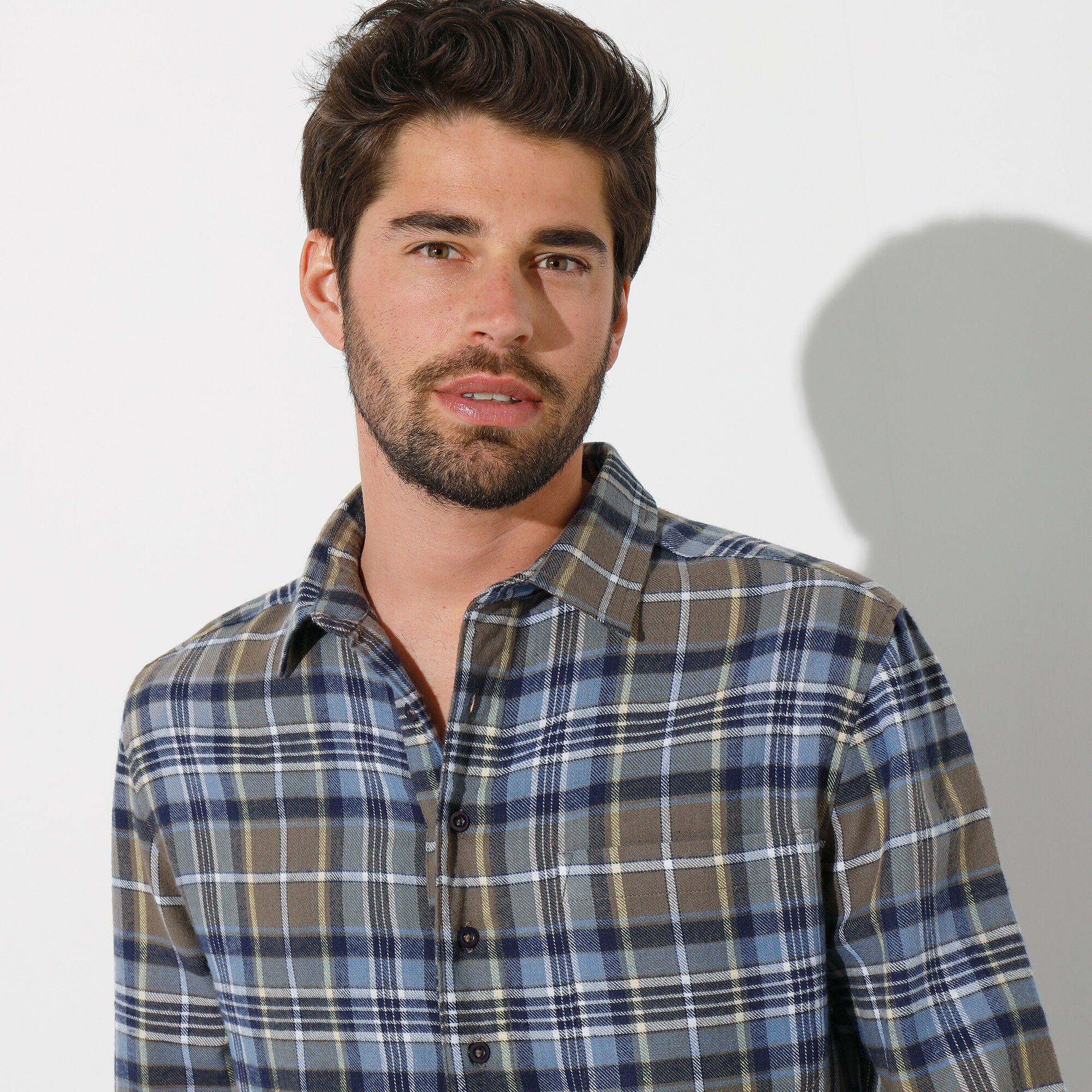 Chemise extra-longue carreaux flanelle