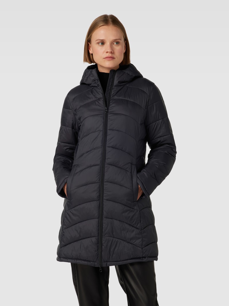 Steppjacke mit Kapuze Modell 'SIBIRIA' in schwarz