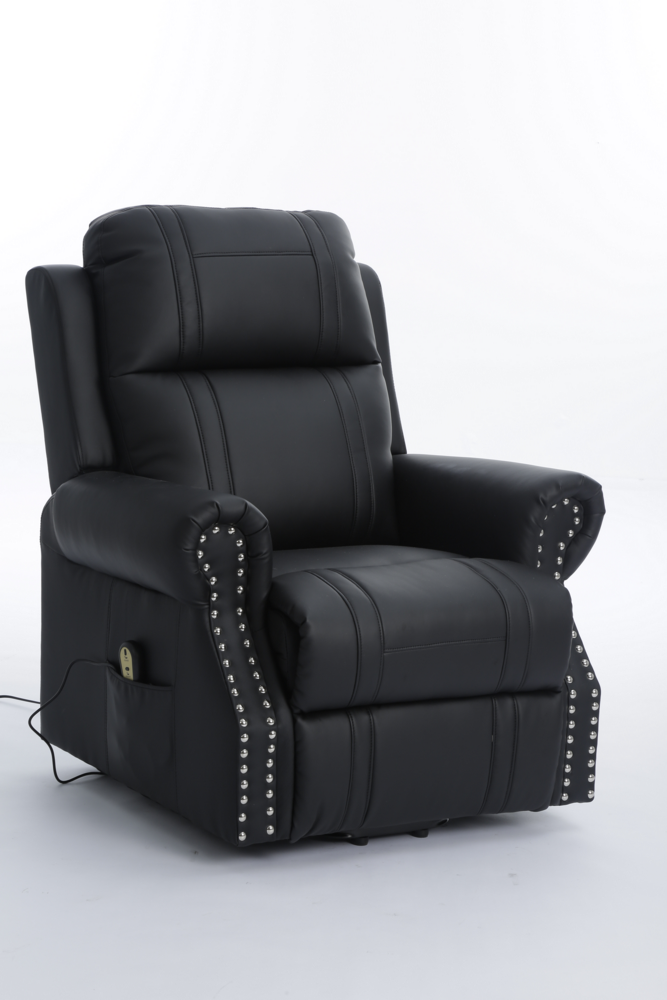 Happy Home Happy Home elektrisch Relaxsessel mit verstellbarer Rückenlehne und Fußteil schwarz