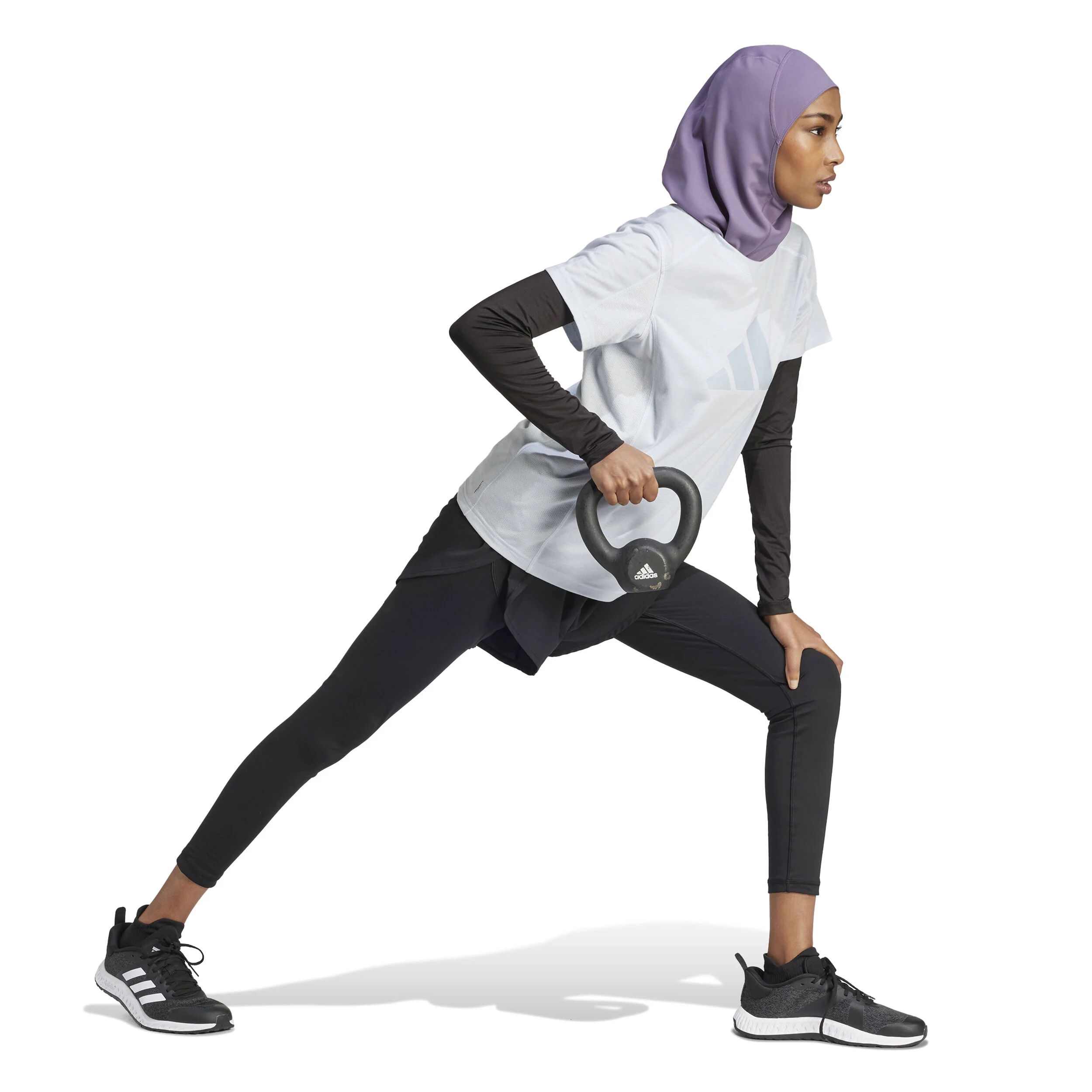 Training Essential Logo T-Shirt Damen - Hellgrau