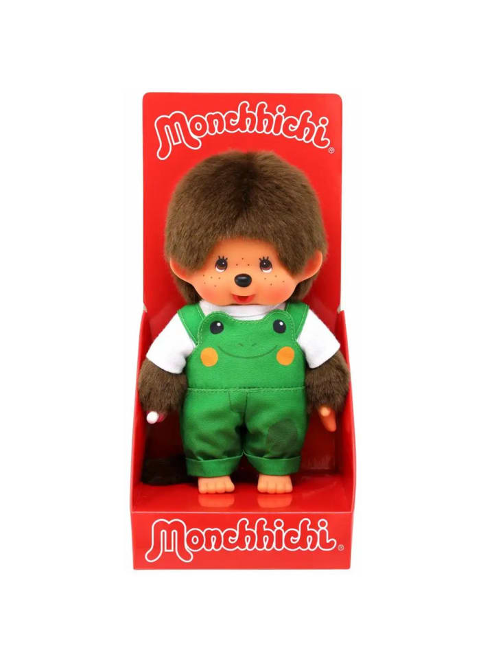 Monchhichi Junge mit Frosch Latzhose | 20 cm | Monchhichi Puppe | Fashion günstig kaufen onesize
