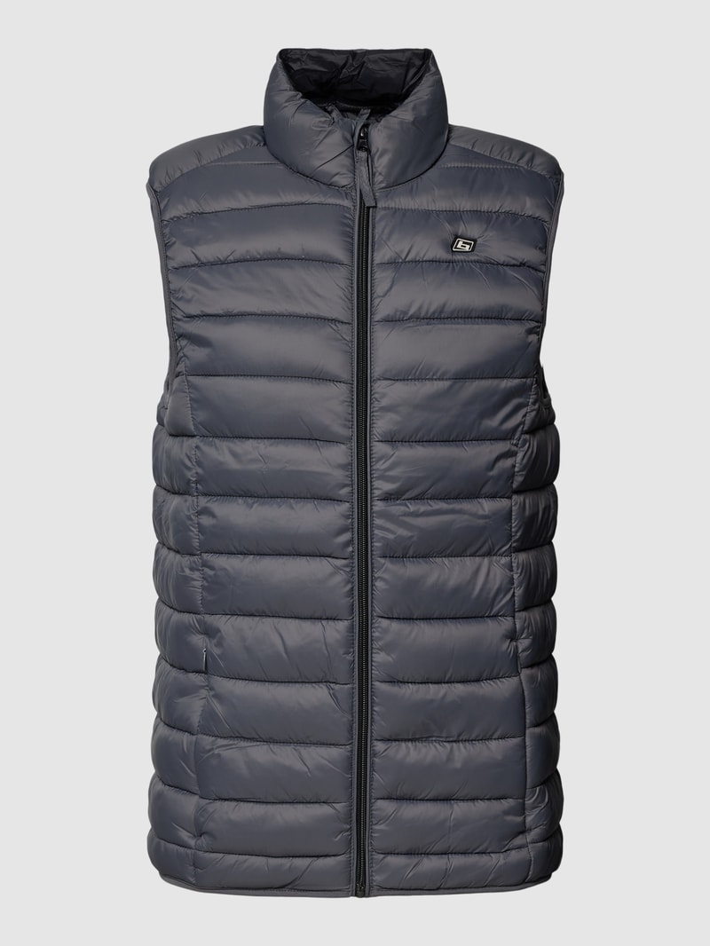 Steppweste mit Label-Patch 'Romsey' in anthrazit