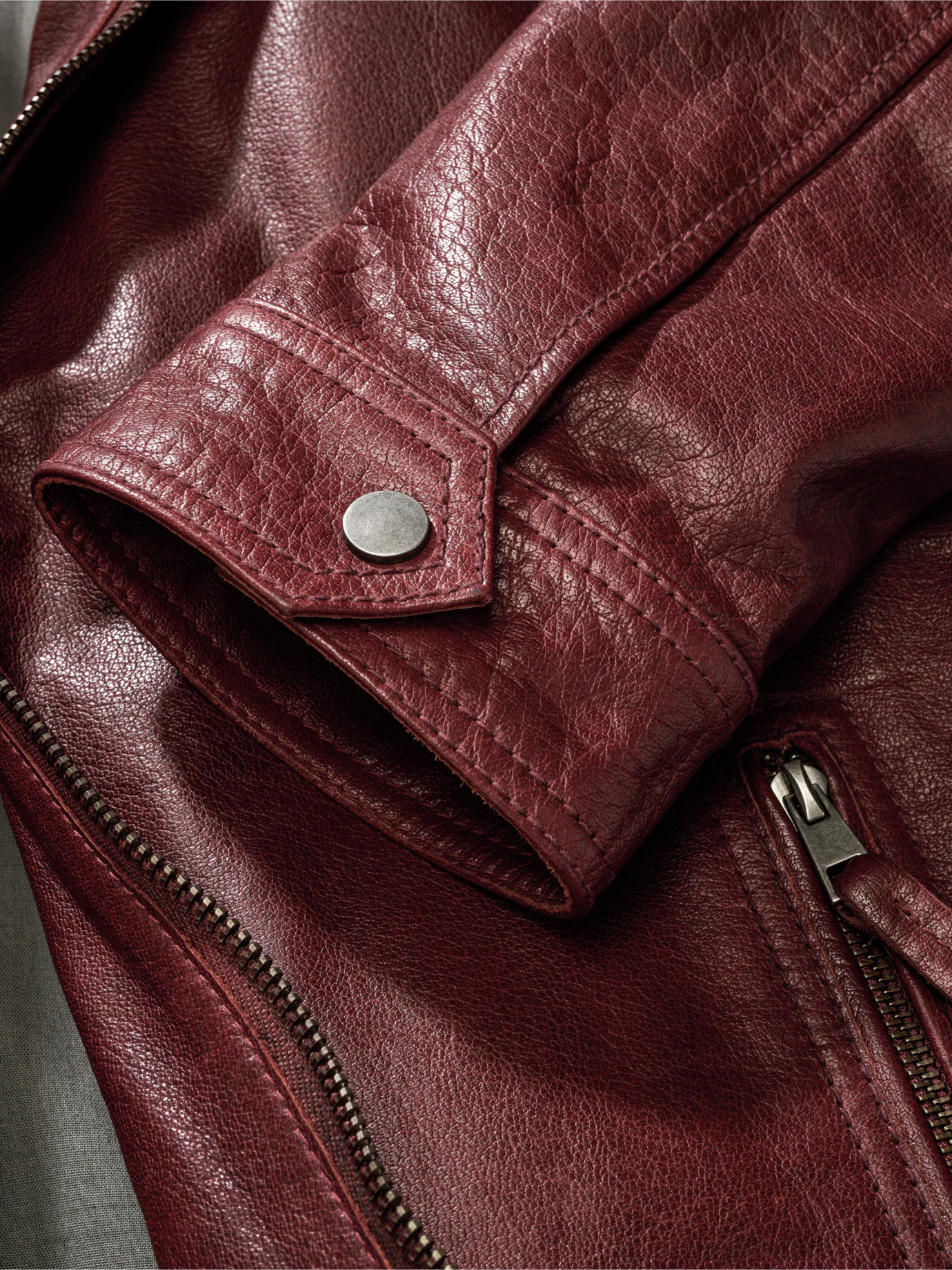 Buff-Lederjacke