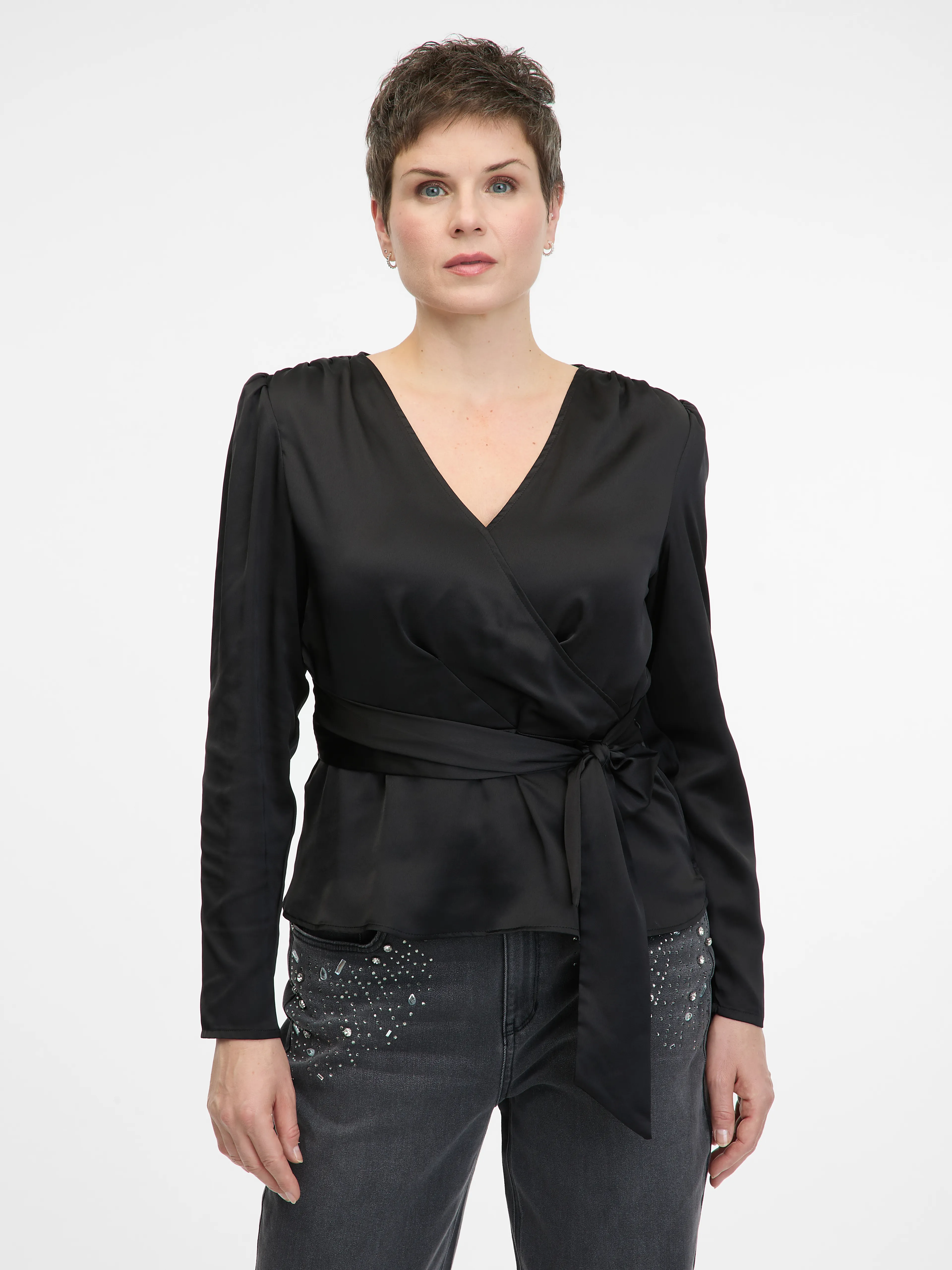 Schwarze Damenbluse ORSAY
