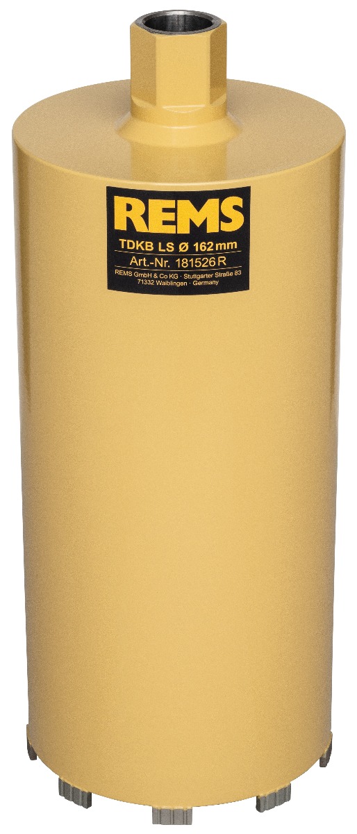 Rems 181526 R TDKB LS 162 × 320 × UNC 1¼ Mașină de găurit cu carotă diamantată Sudată cu laser Uscată pentru tehnica micro-impulsurilor