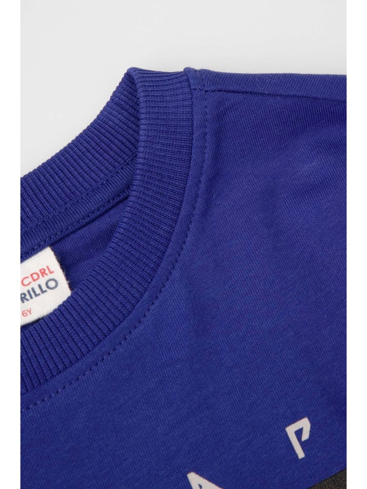 Coccodrillo T-shirt mit langen Ärmeln in blau günstig kaufen