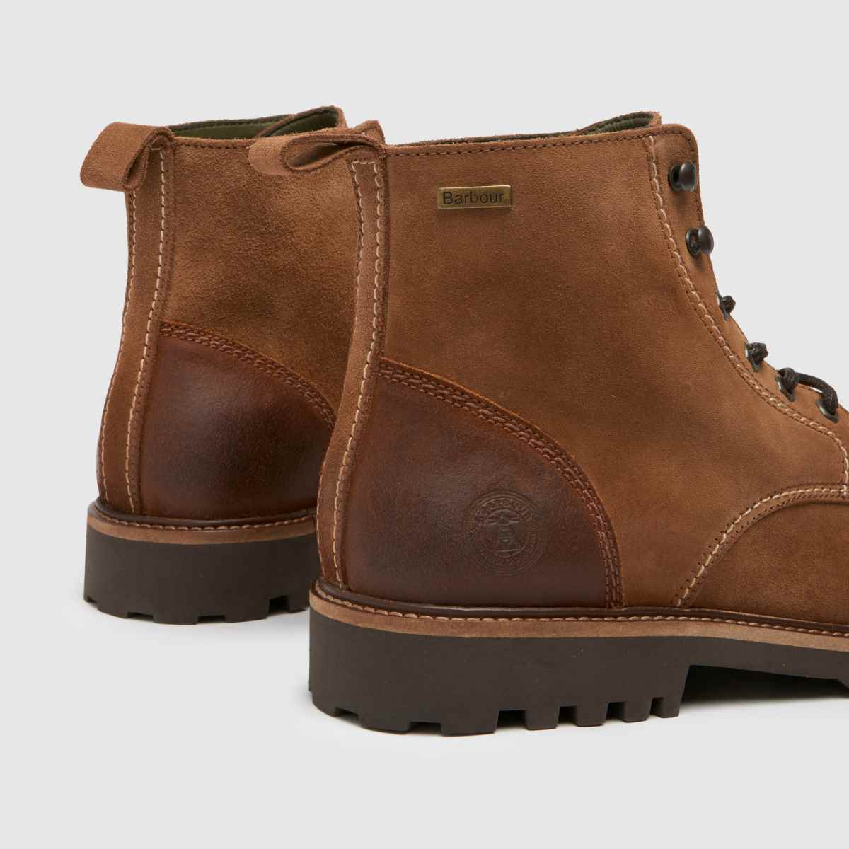 Barbour – Bruna derbystövlar med foggy-mönster