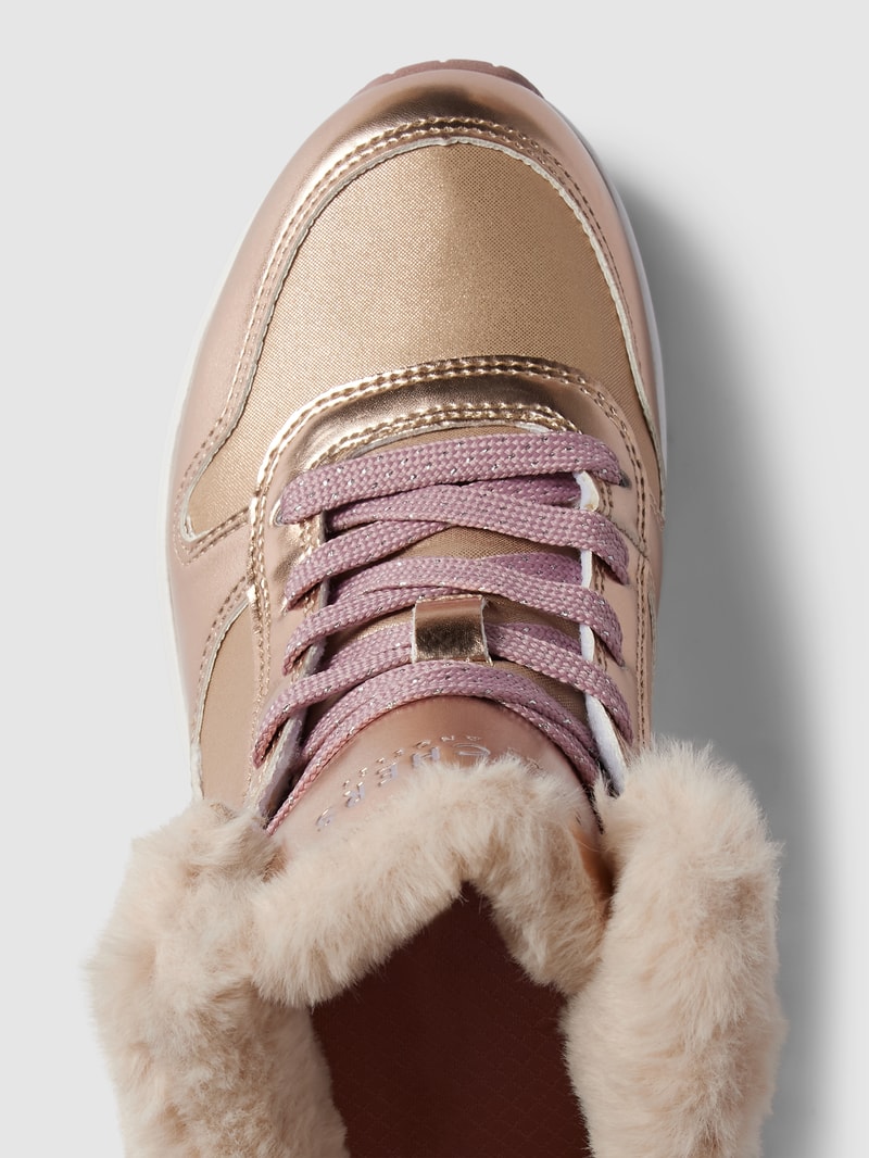 High Top Sneaker mit Label-Details Modell 'UNO - COZY ON AIR' in rose gold