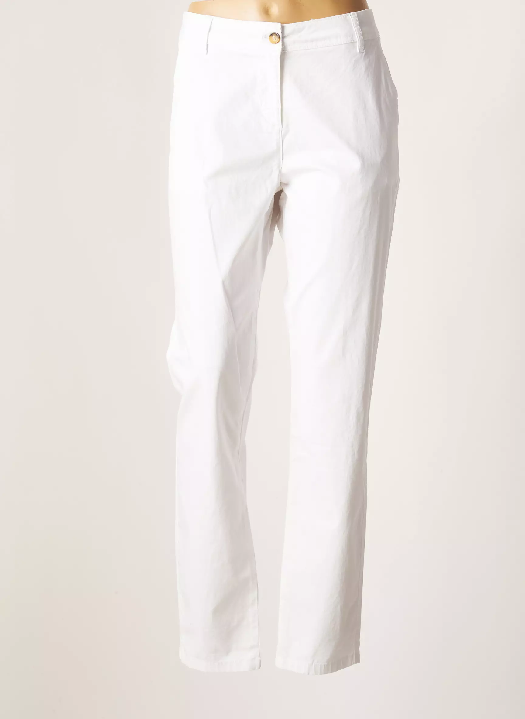 Bermudes Pantalons Chino Femme couleur blanc