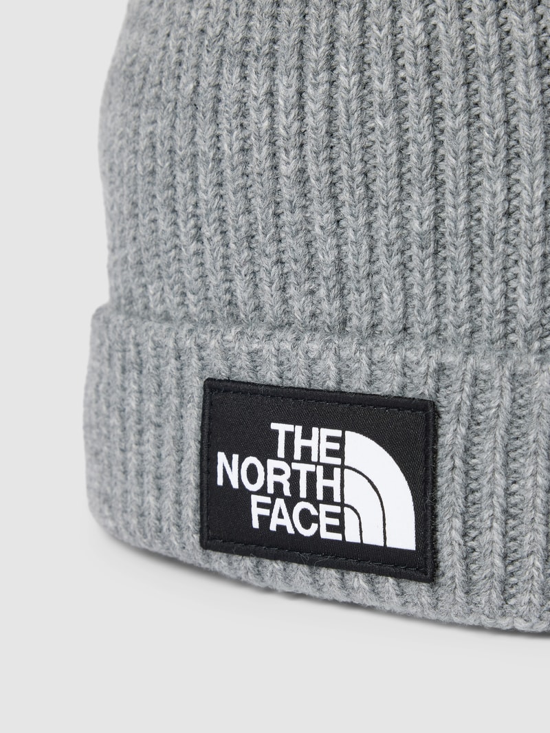 Mütze mit Label-Patch in mittelgrau meliert