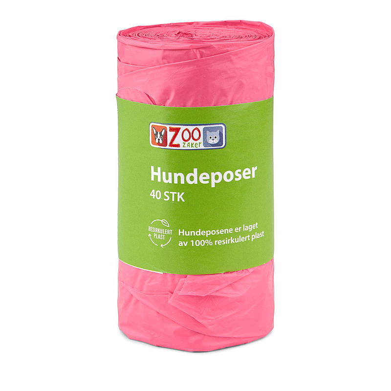 Zoozaker Hundepose 40 stk 100% resirkulert