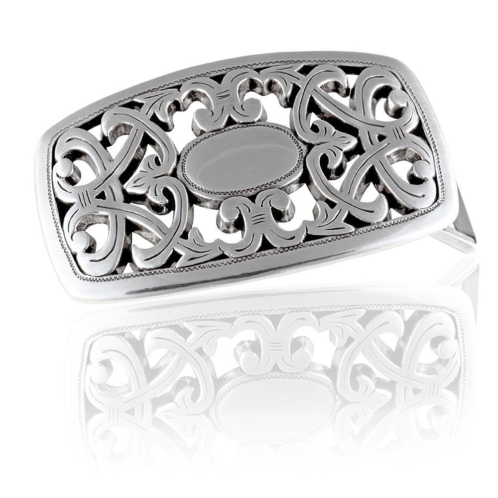 FREDERIC HERMANO Gürtelschnalle 40mm Zink Silber - Buckle Avignon - 300907520020