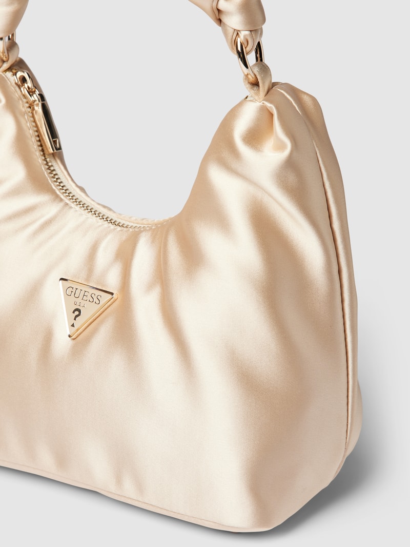 Handtasche mit Label-Details Modell 'VELINA' in gold
