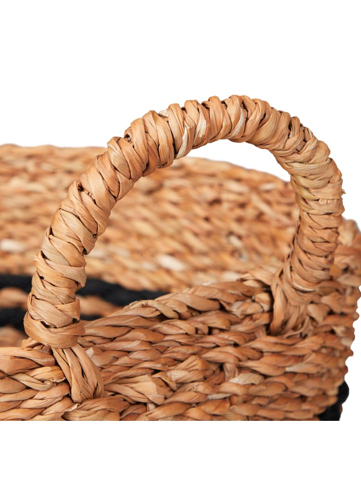relaxdays Aufbewahrungskorb in Natur/ Schwarz - (H)25 x Ø 30 cm günstig kaufen onesize