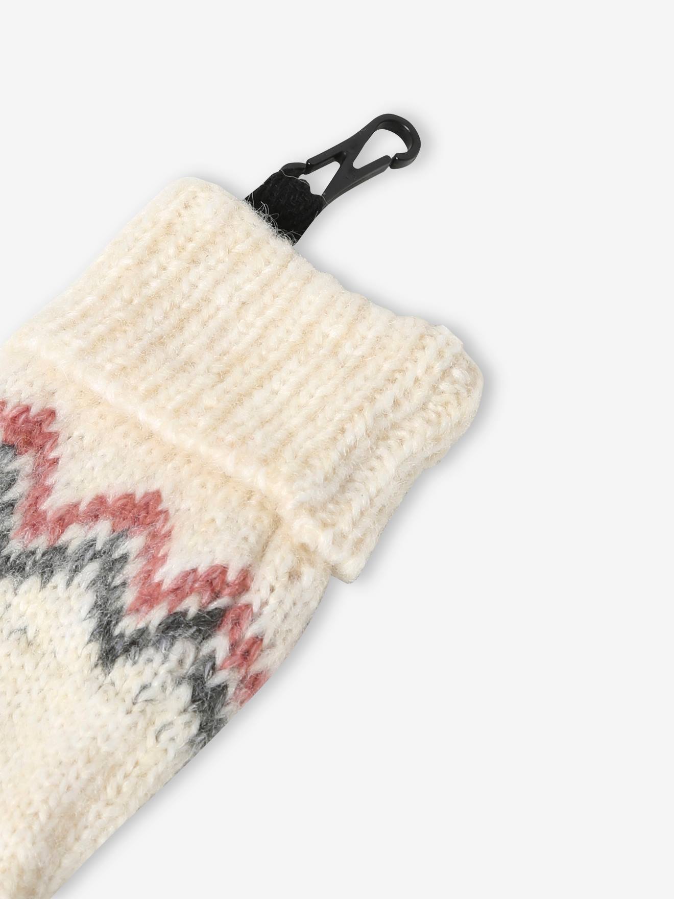 Vertbaudet Mädchen-Set: Mütze, Rundschal & Handschuhe - beige meliert