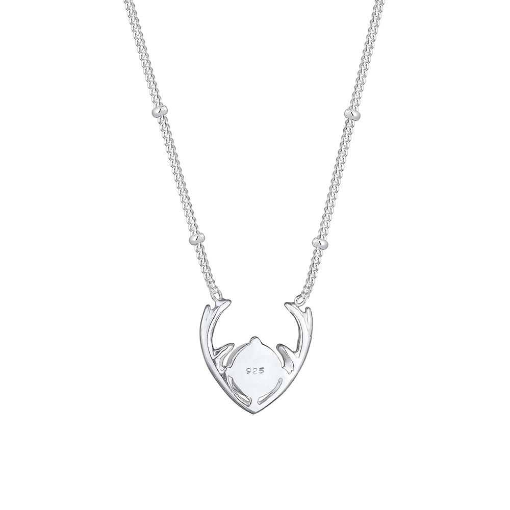 Elli Elli Collier Synthétiquement Opal Collier Femme  (925/1000) Argent collier
