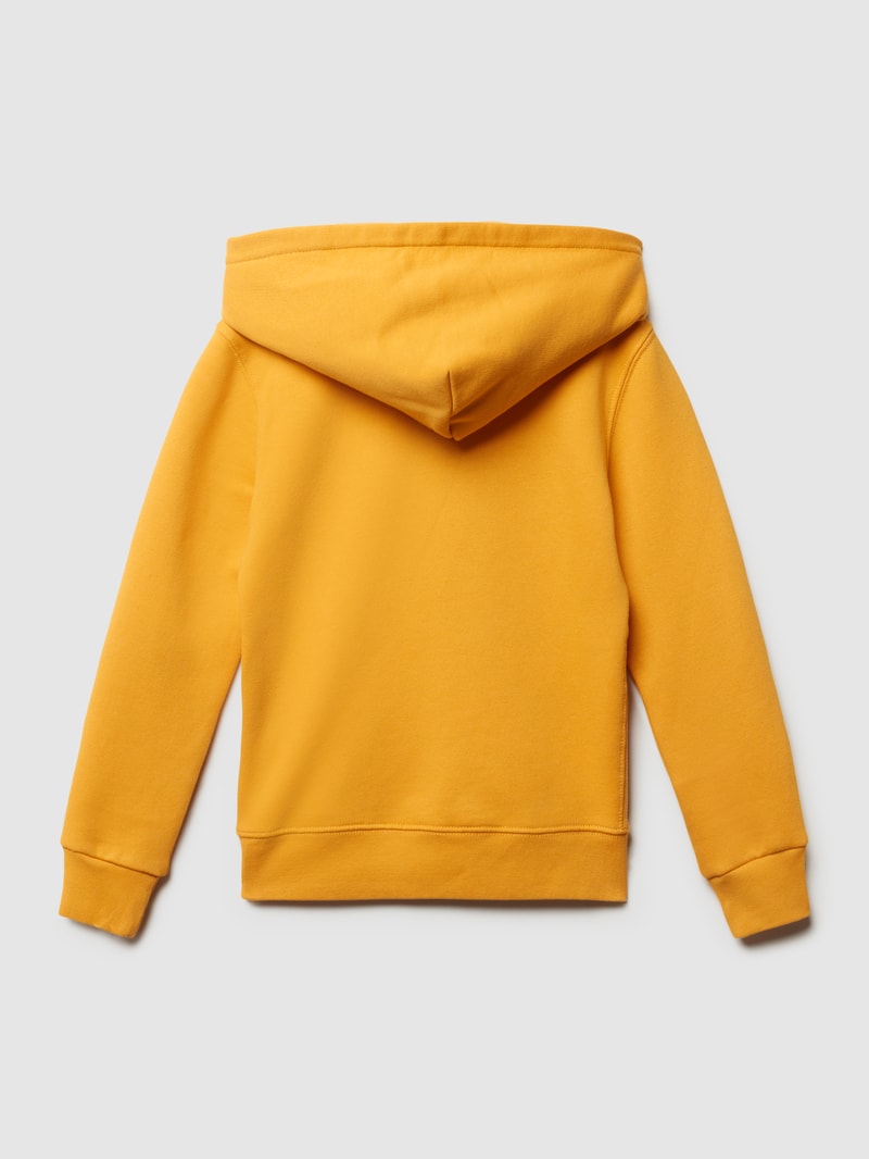 Hoodie mit Label-Stitching in senfgelb