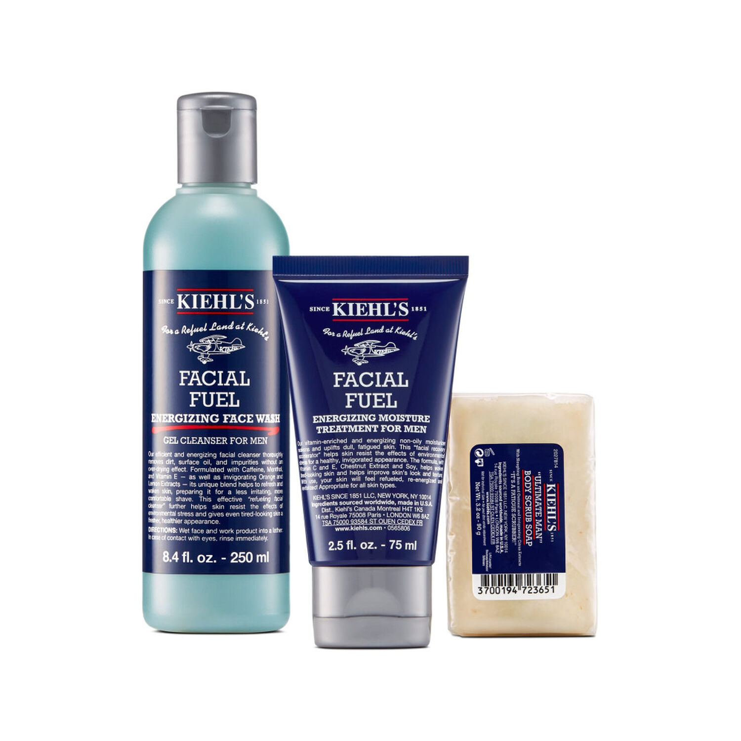 kiehl's Facial Fuel Coffret Soin Energisant pour Homme
