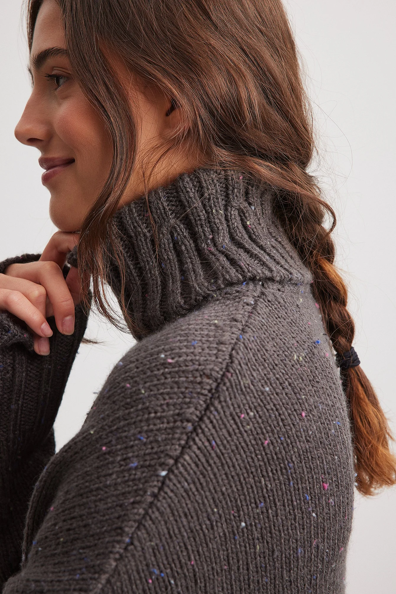 Strickpullover mit Rollkragen