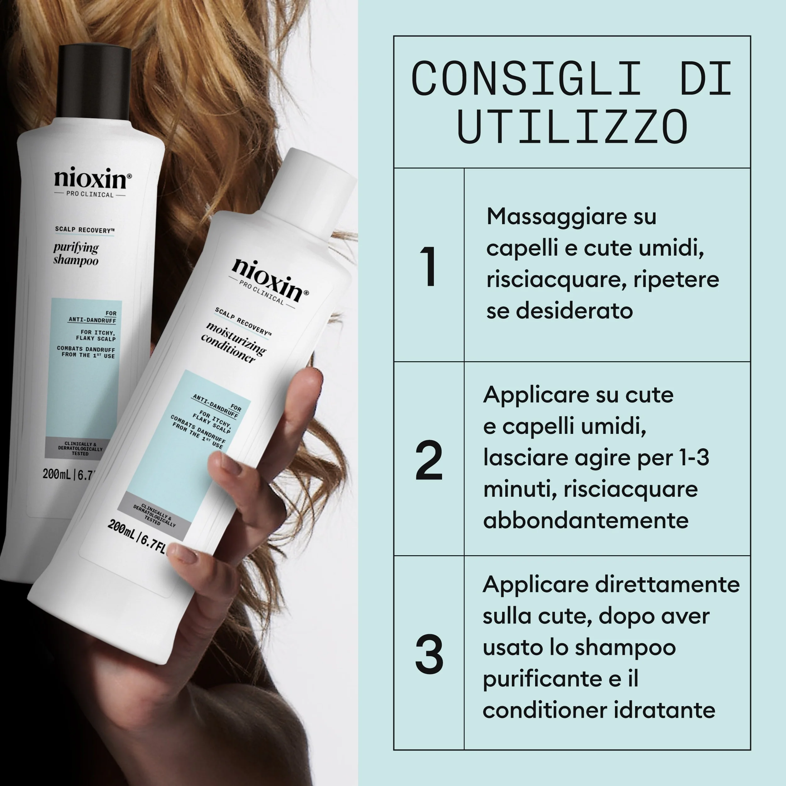 Kit de Recuperação do Couro Cabeludo em Três Fases - Conjunto de Cuidados Capilares, Tratamento Anticaspa